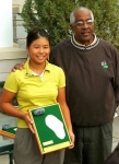 Renny Roker during a Teens on the Green golf award presentation in 2006
