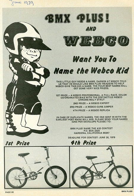 Webco BMX Bike Mag Monoshock 1977 BMXA HiRes Ad Reprint 